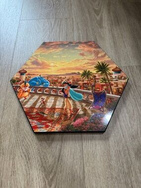 Disney Aladdin Hexagonal Wall of Love Art - Vibrant Sunset Scene